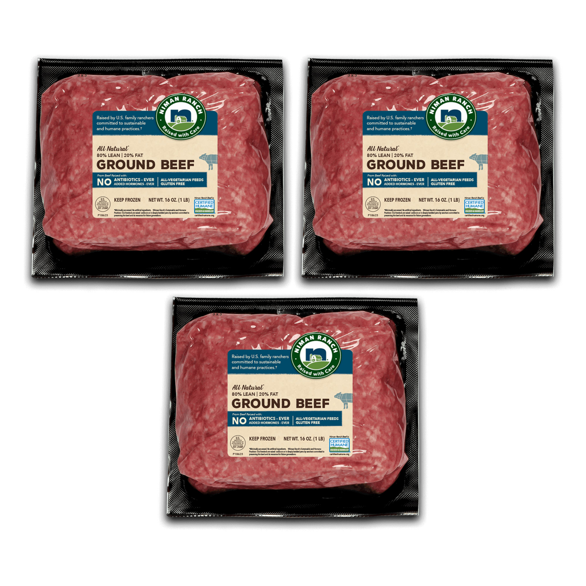 Perdue Farms Niman Ranch 80/20 Ground Beef 3-Pack $15.99 (reg $54)