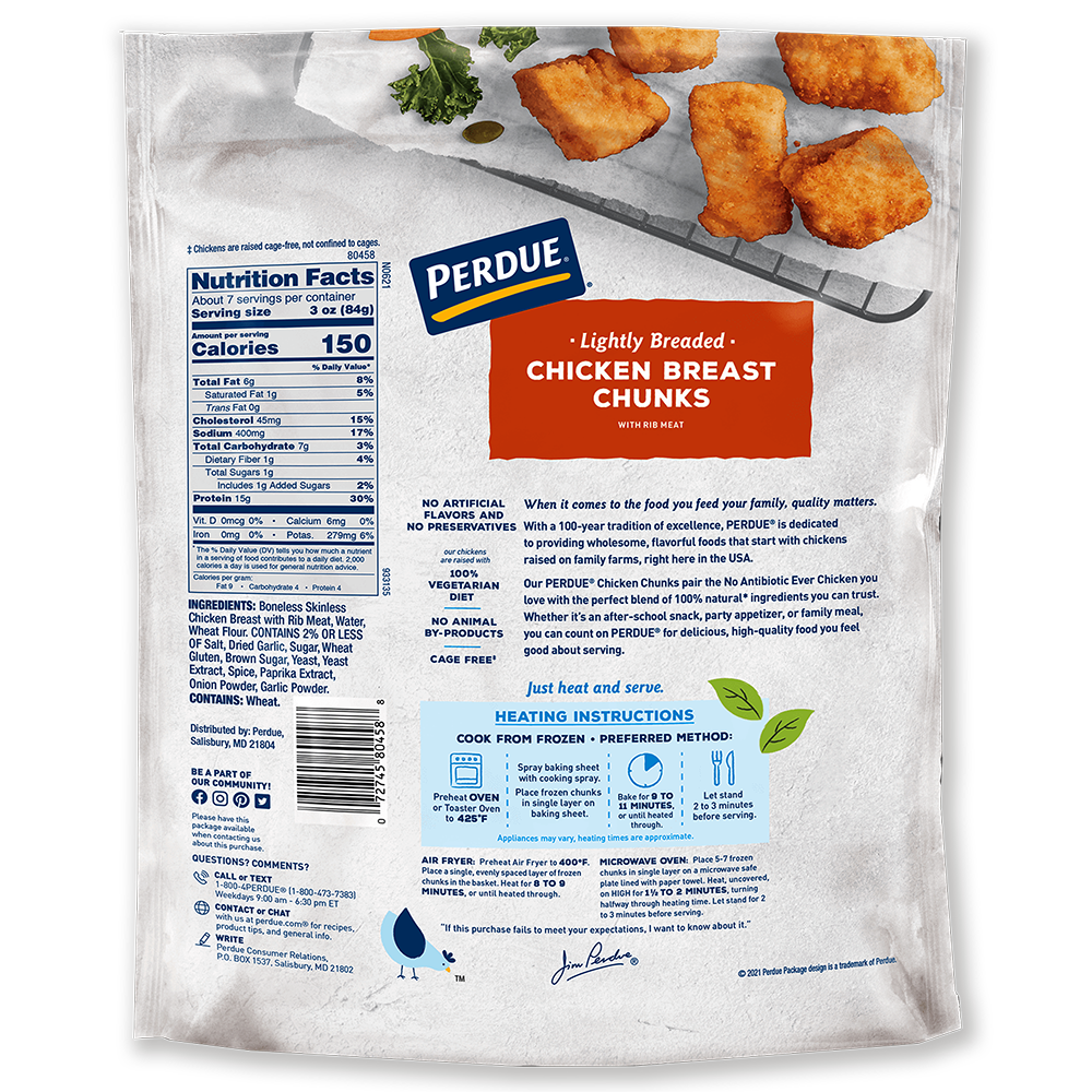 Perdue Lightly Breaded Chicken Breast Chunks image number 1