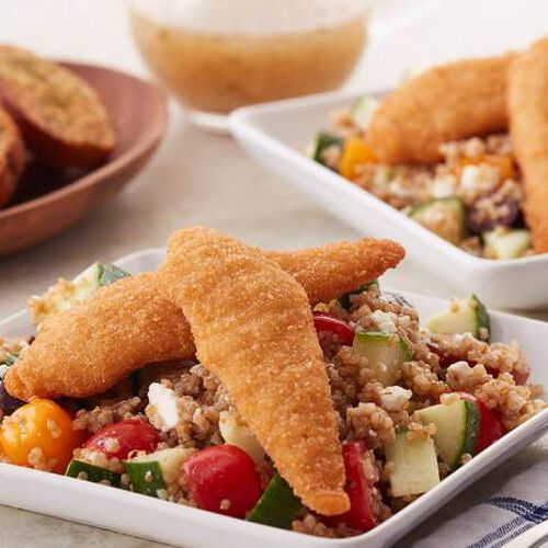 Greek Quinoa Salad With Chicken Tenders