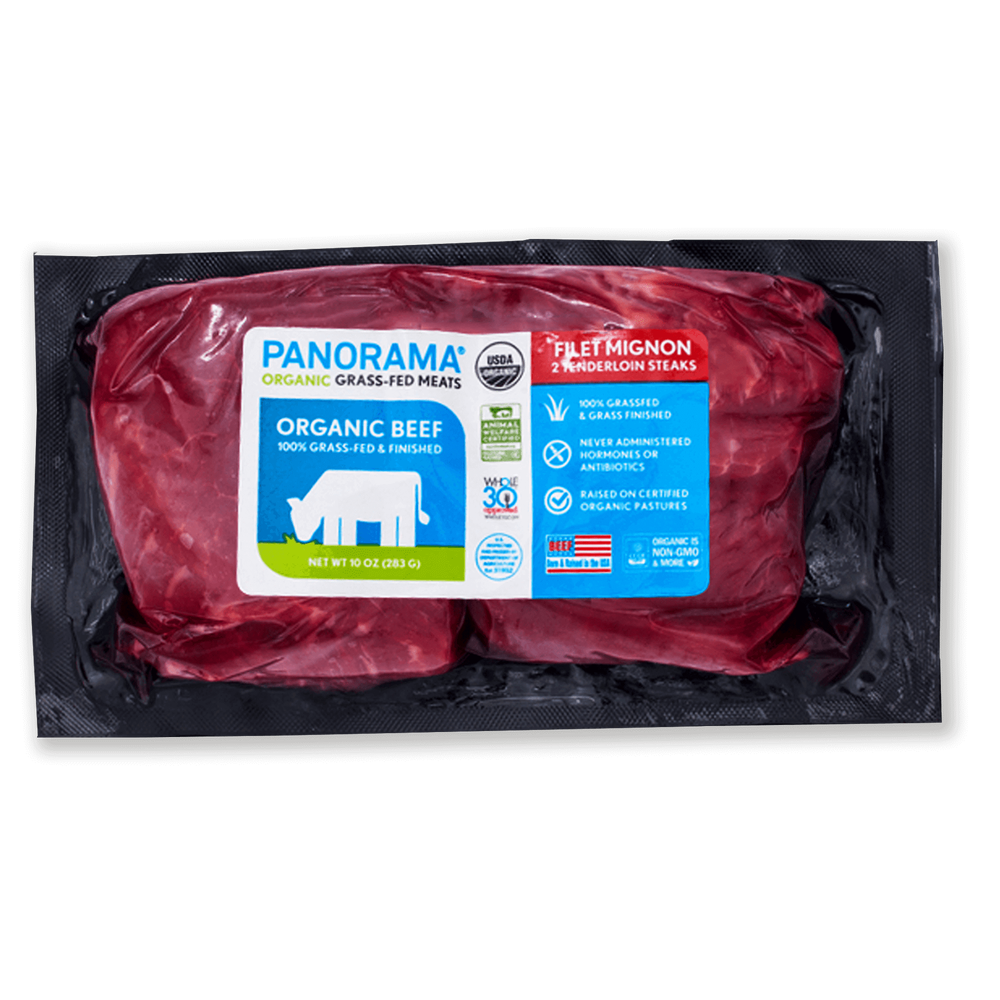 Panorama Organic Grass-Fed Filet Mignon Steaks image number 3