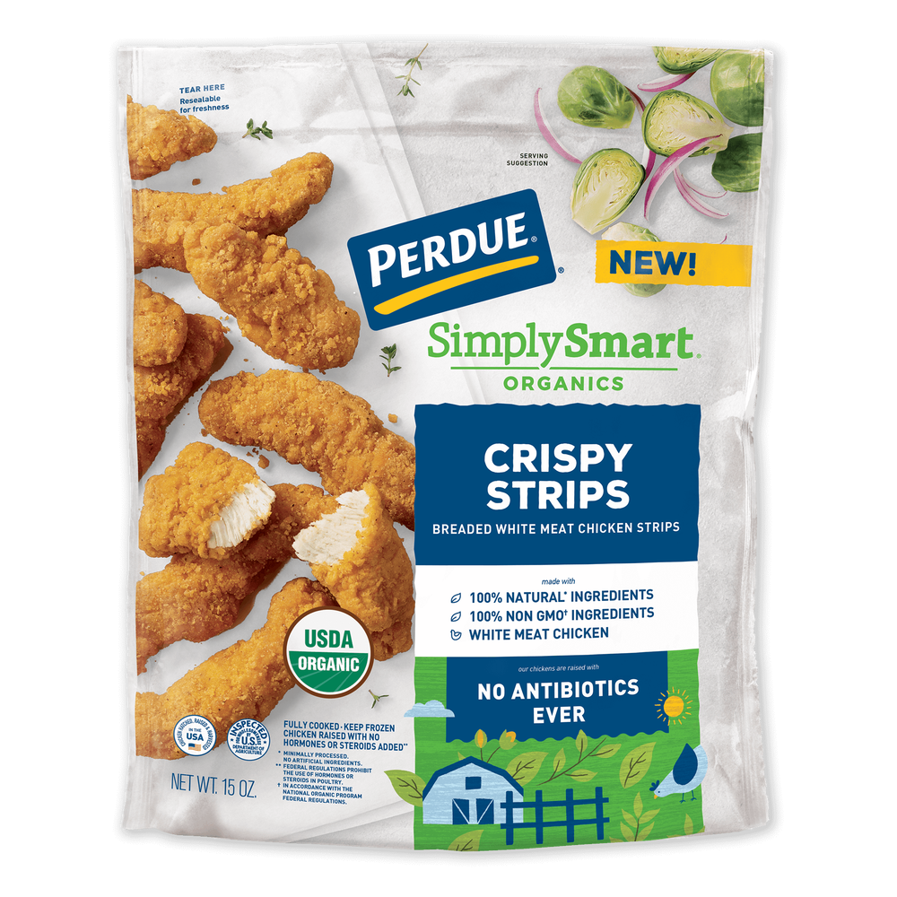 Organic Lightly Breaded Chicken Breast Strips image number 1