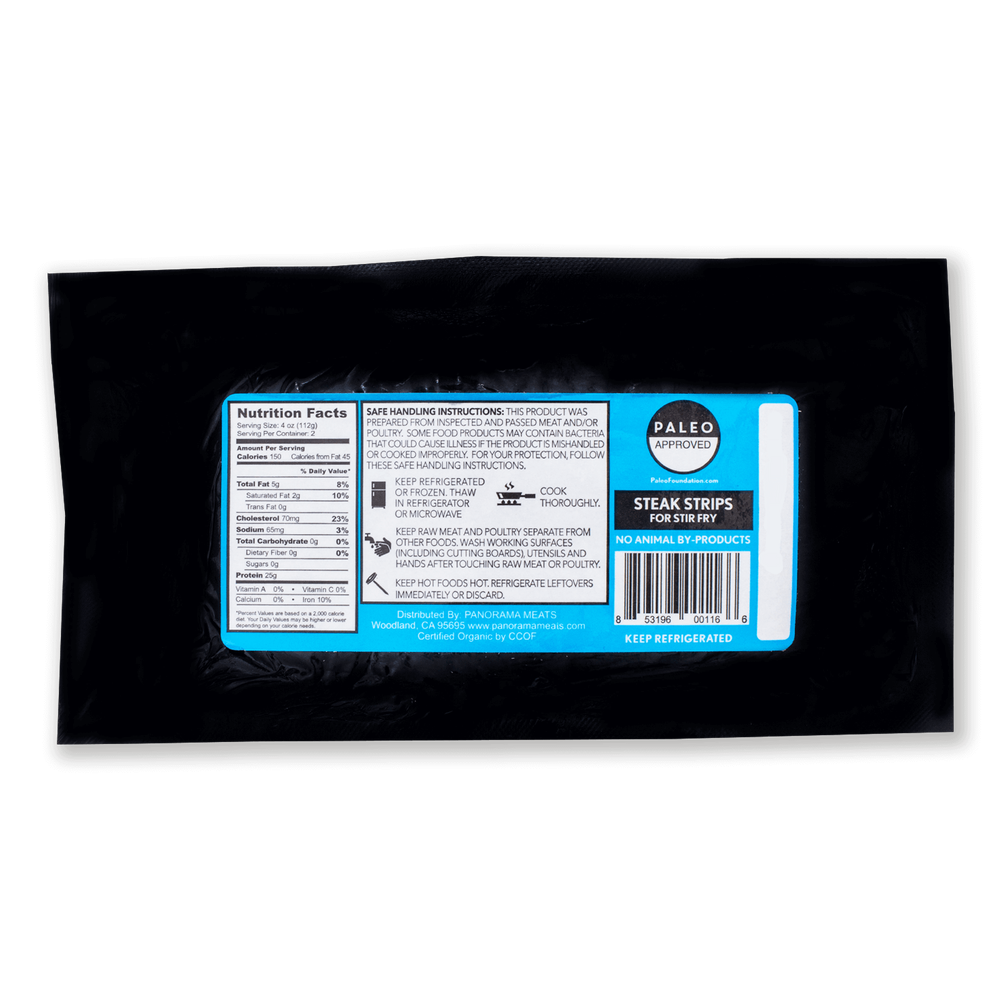 Panorama Organic Grass-Fed Beef Steak Strips for Stir-Fry image number 3