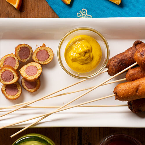 Bite-Size Corn Dog Skewers
