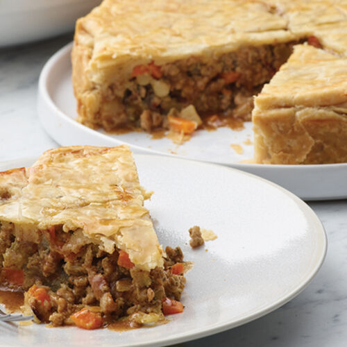 Beer-Braised Pork and Vegetable Pie