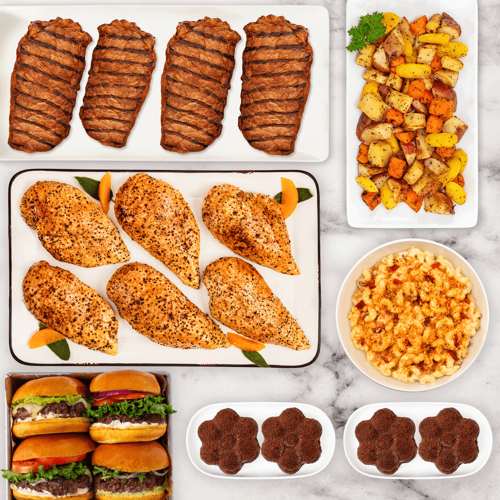 Strip Steak, Chicken and Burger Dinner Bundle image number 0