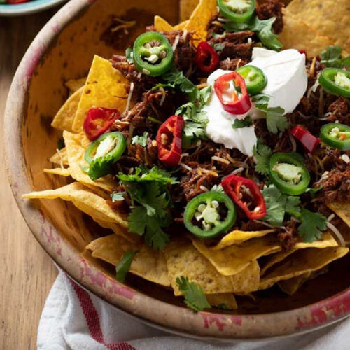 Easy Nachos with Shredded Meat