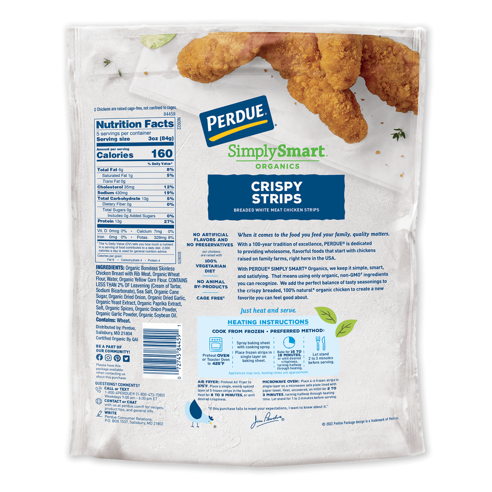 Perdue Organic Chicken Strips 15oz. Bag Perdue Farms