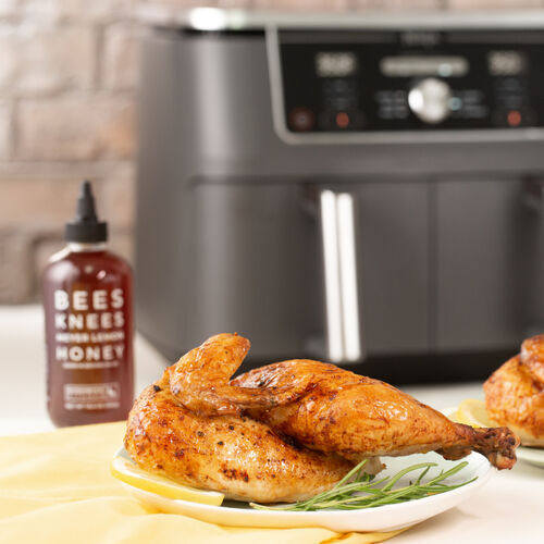 Meyer Lemon Honey- and Herb-Roasted Half Chicken