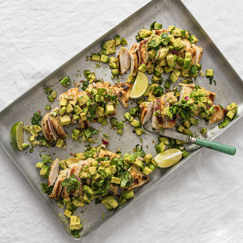 Cilantro Lime Chicken with Avocado Salsa