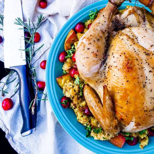 Roasted Chicken With Sangria Stuffing