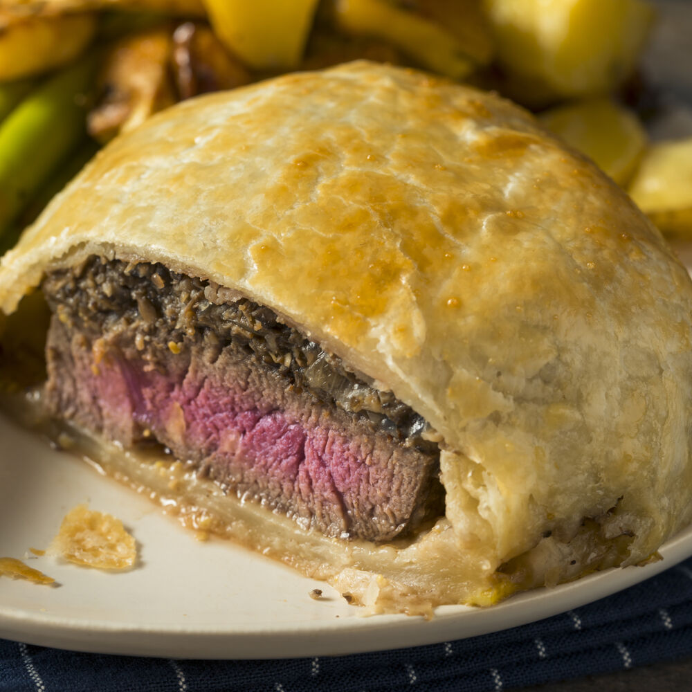 Individual Beef Wellingtons with Caramelized Onions and Compound Butter image number 0