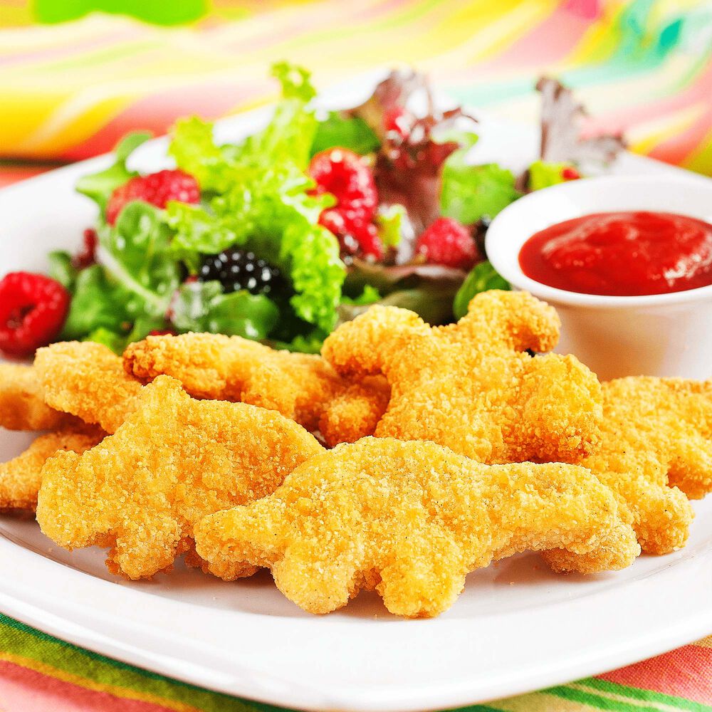 Yummy Meatless Plant-Based Dinosaur-Shaped Nuggets image number 1