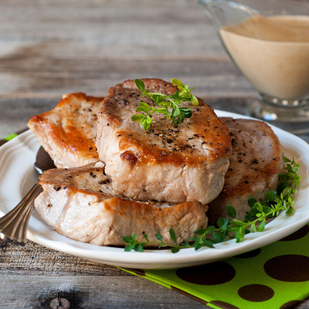 Cast Iron Skillet Pork Chops with Pan Gravy image number 0