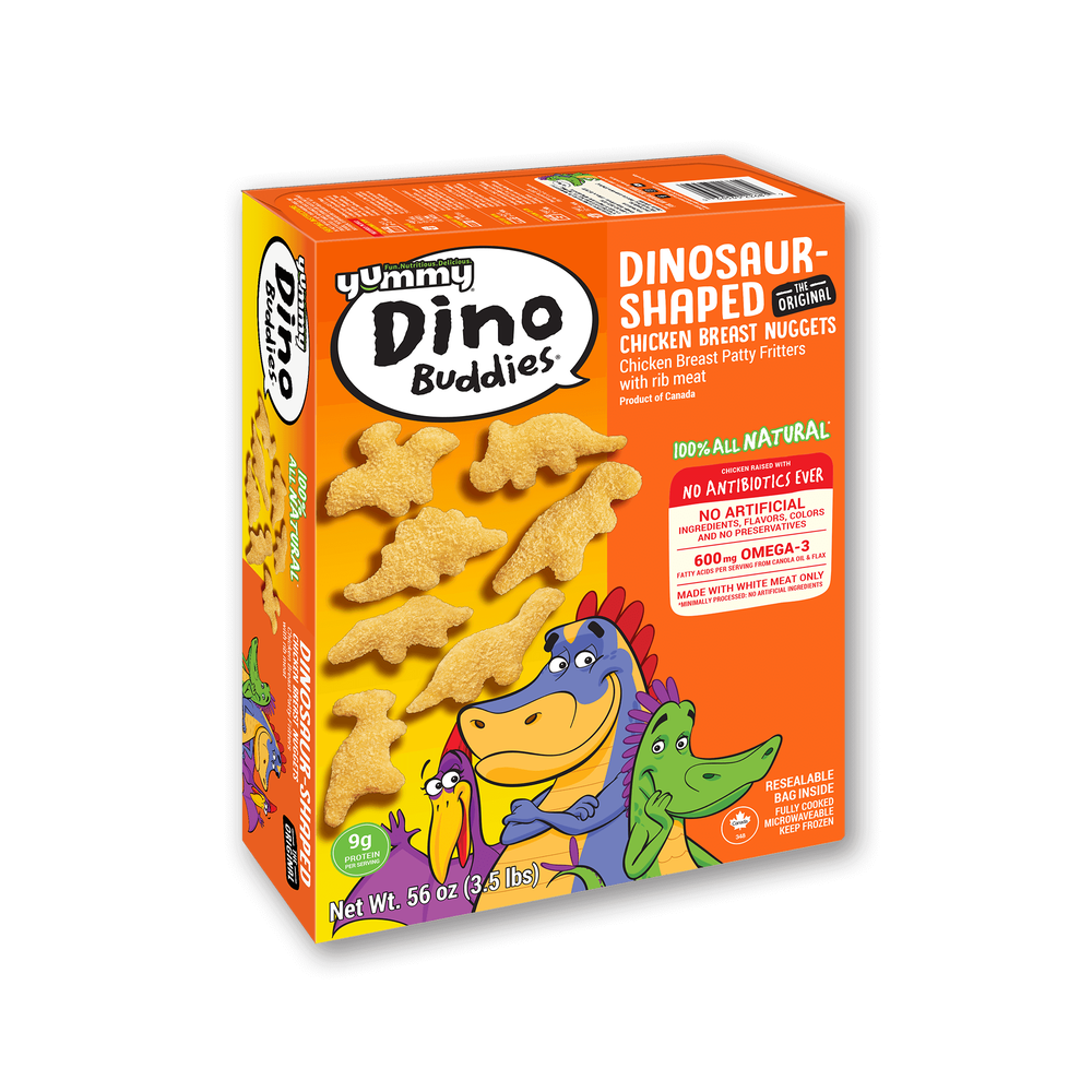 Yummy Dino Buddies All-Natural Dinosaur-Shaped Chicken Breast Nuggets image number 3