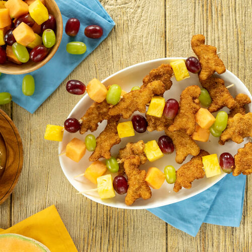 Chicken and Fruit Kabobs for Kids