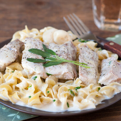 Oven-Baked Creamy Pork Chops and Noodles