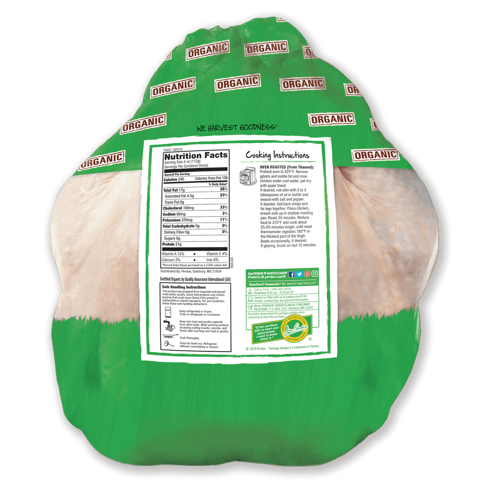 Perdue Harvestland Organic Whole Chicken With Giblets and Necks image number 3