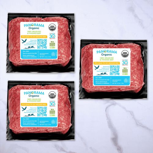 Organic Grass-Fed 93/7 Ground Beef Value Bundle