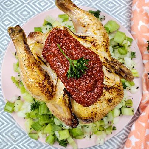 Bloody Mary Cornish Hens