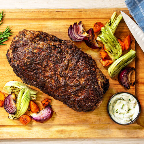 Herb and Pommery Mustard-Crusted Leg of Lamb