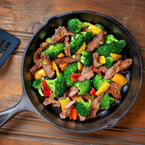 Organic Grass-Fed Beef Steak Strips for Stir-Fry