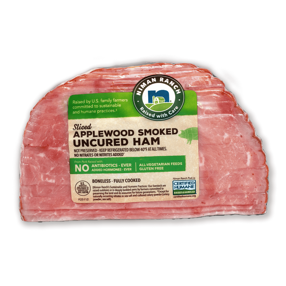 Applewood-Smoked Uncured and Sliced Quarter Ham image number 3