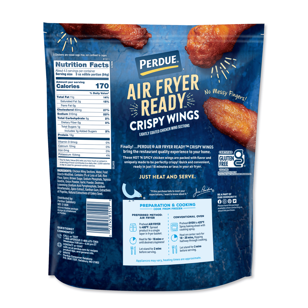 PERDUE® AIR FRYER READY™ HOT 'N SPICY CRISPY WINGS image number 1