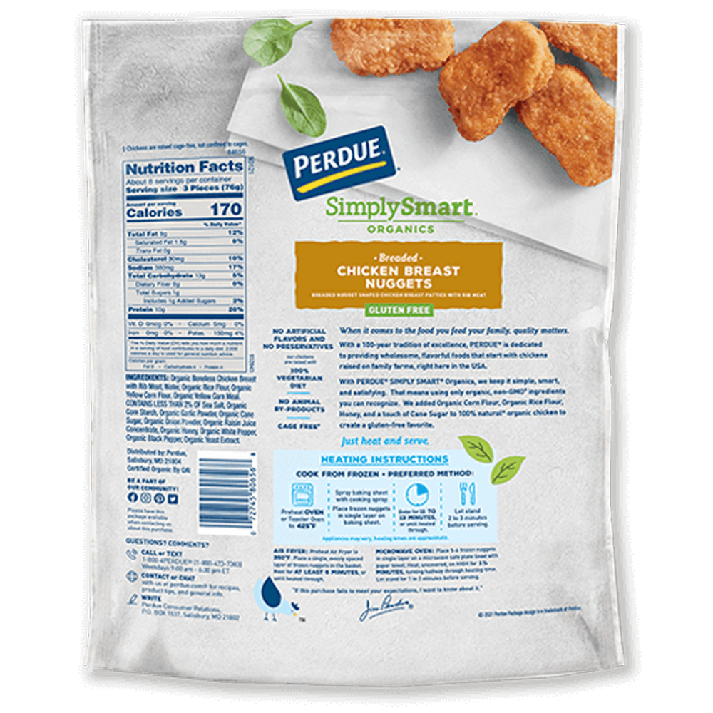 Organic Breaded Chicken Breast Nuggets image number 1