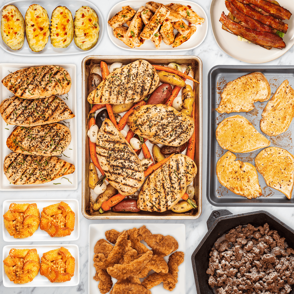 Chicken, Burger and Bacon Dinner Bundle image number 0
