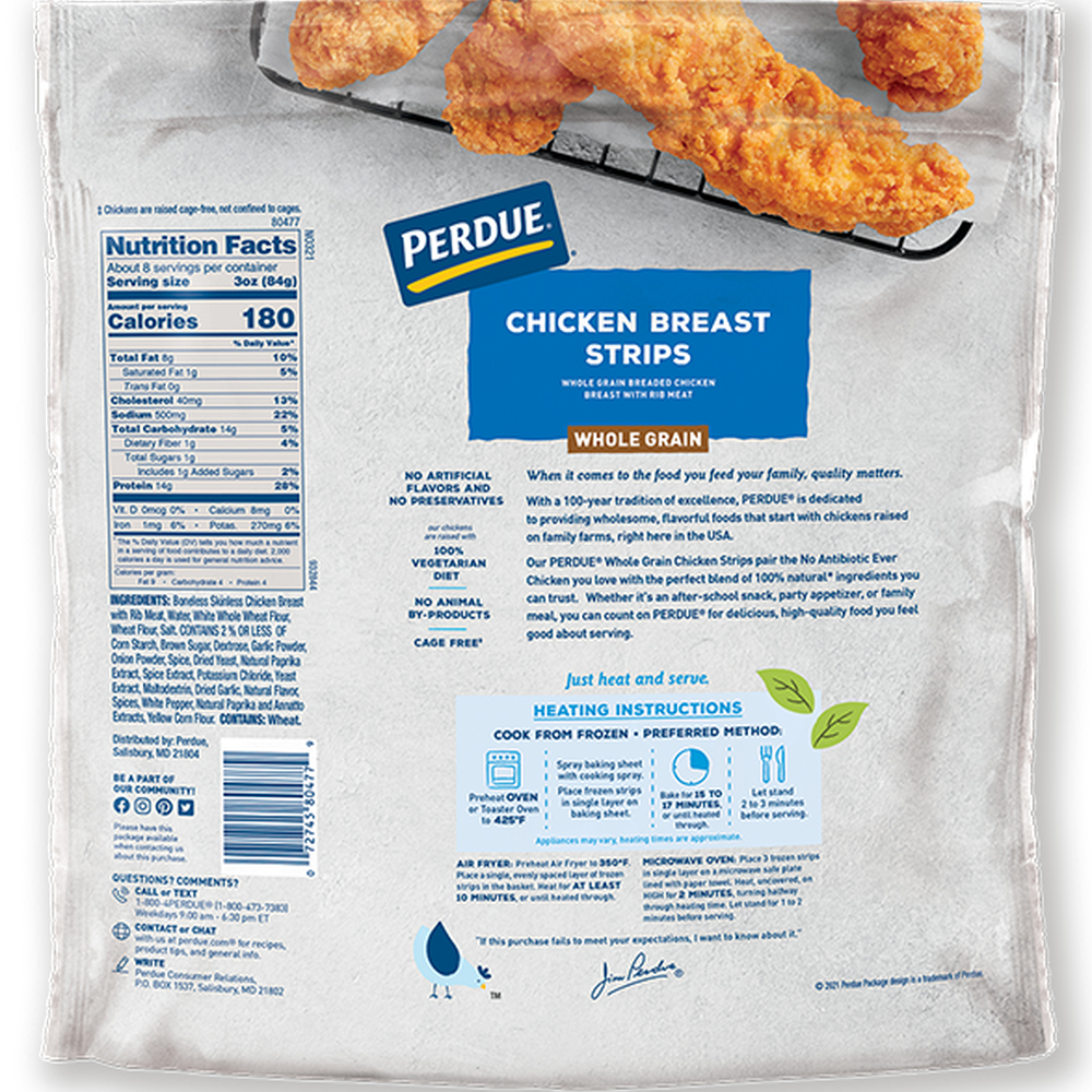 Perdue Whole Grain Chicken Breast Strips image number 1