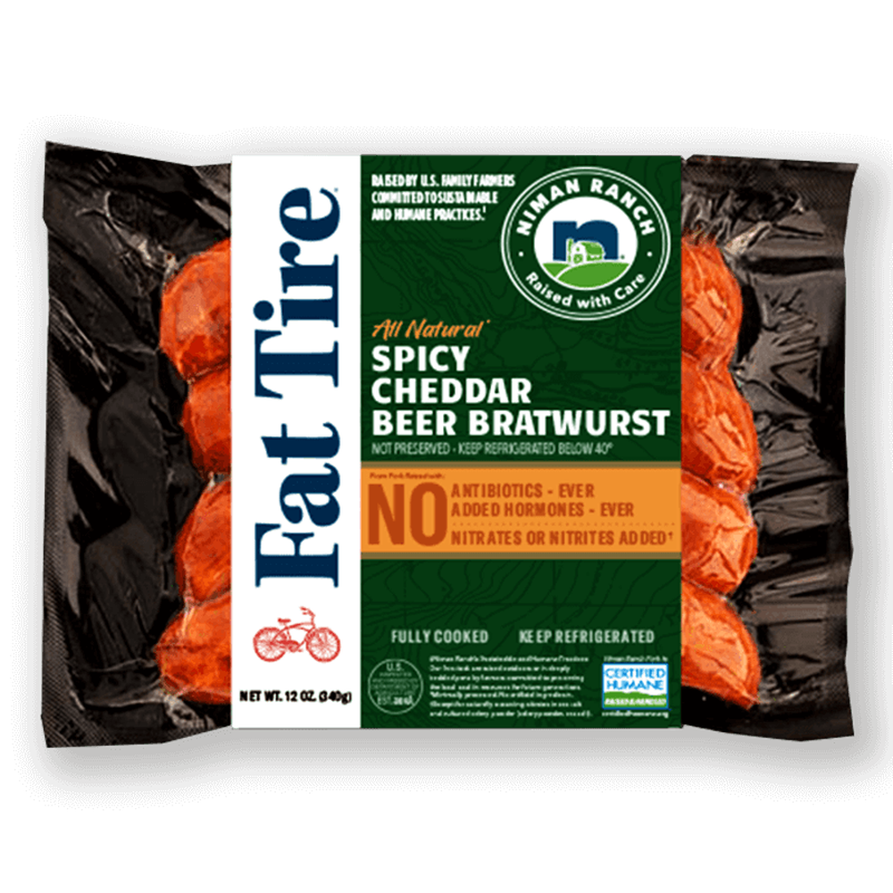 Niman Ranch Fat Tire Spicy Cheddar Brats image number 0