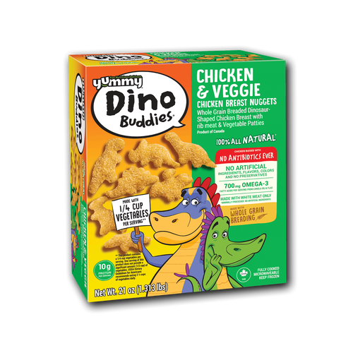 Yummy Dino Buddies All Natural Dinosaur-Shaped Chicken & Veggie Nuggets