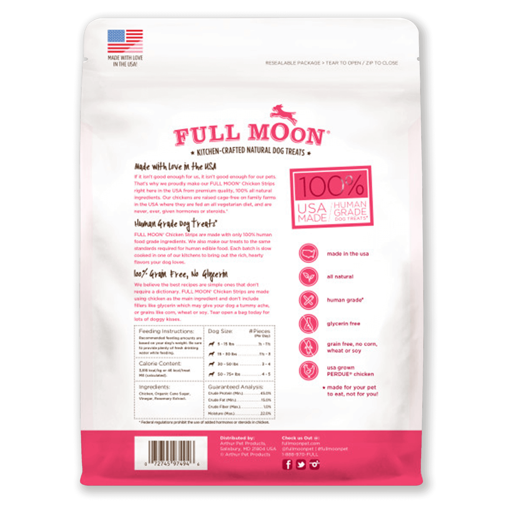 Full Moon Chicken Strips, Large, Dog Treats image number 1