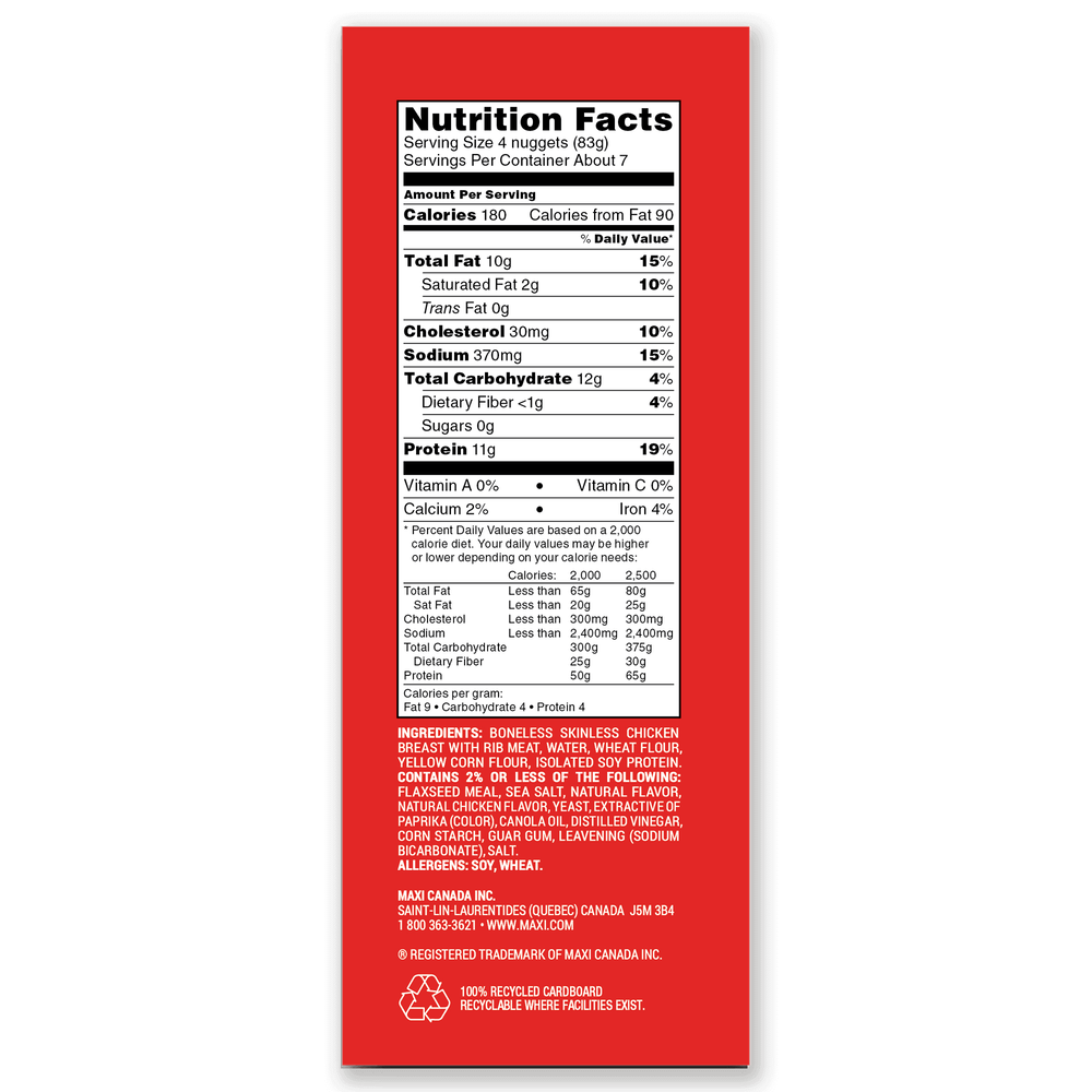 Yummy All Natural Chicken Breast Nuggets image number 1