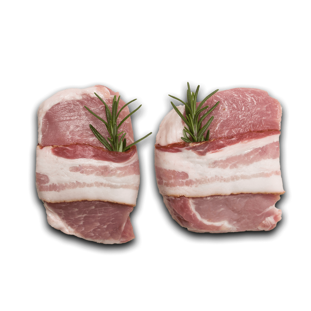 Niman Ranch Bacon-Wrapped Pork Chop With Rosemary image number 1