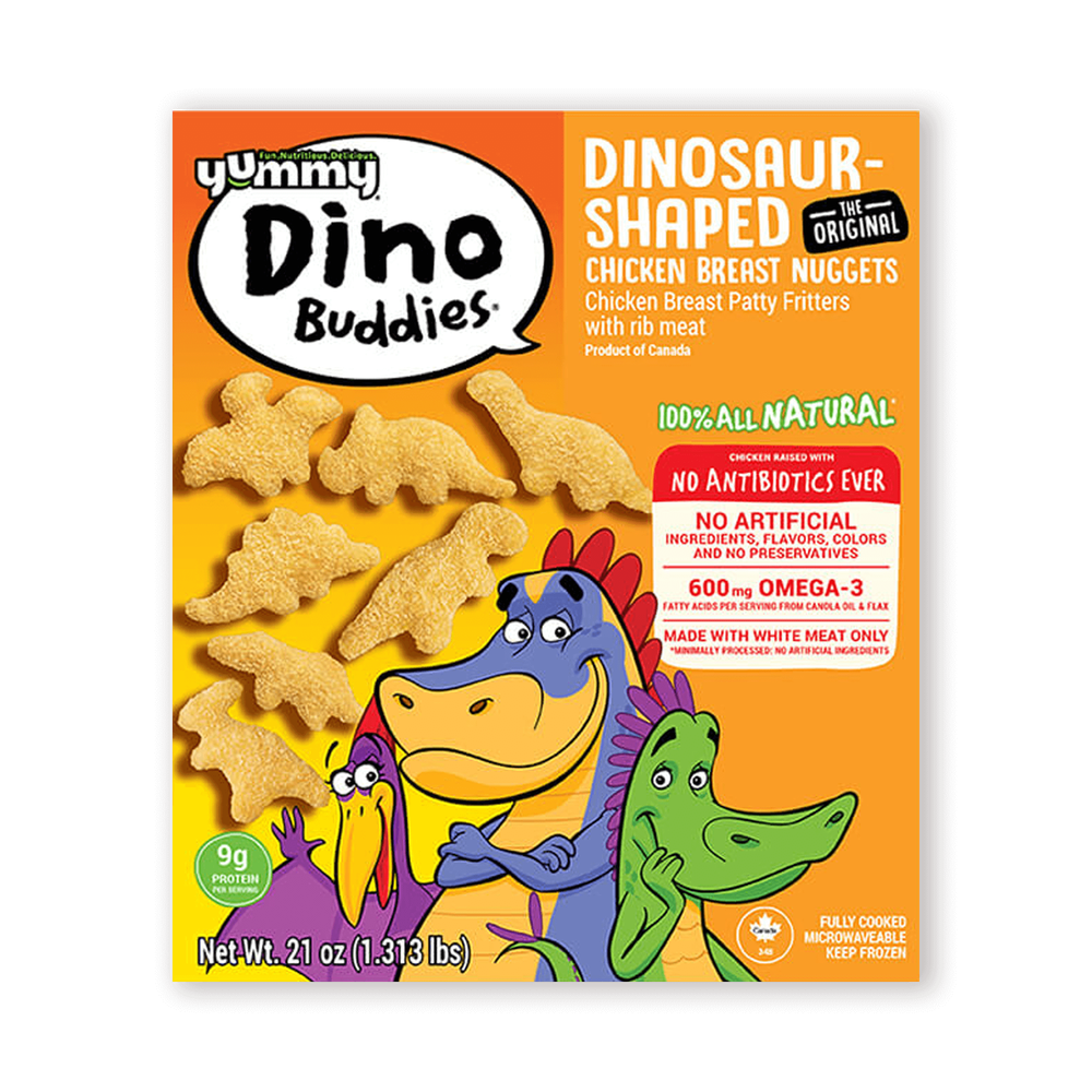Yummy All Natural NAE Dinosaur-Shaped Chicken Breast Nuggets image number 2