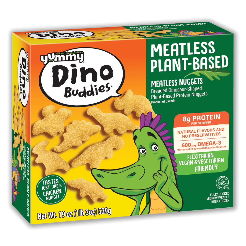 Yummy Dino Buddies Meatless Plant-Based Dinosaur-Shaped Protein Nuggets image number 2