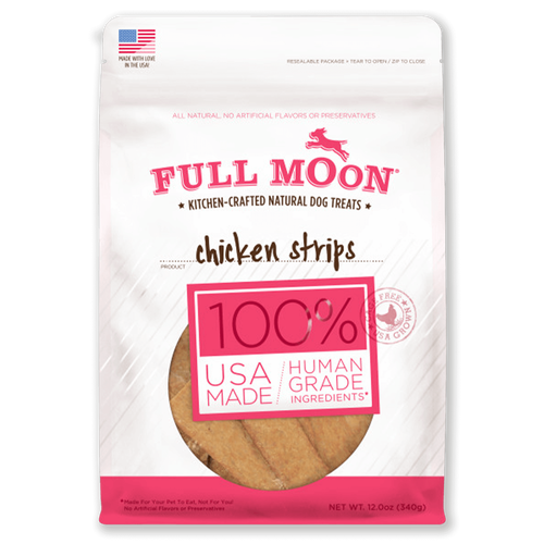 Full Moon Chicken Strips, Small, Dog Treats