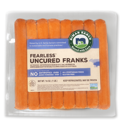 Uncured Pork and Beef Franks