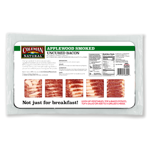 Coleman Natural No-Sugar Applewood-Smoked Bacon
