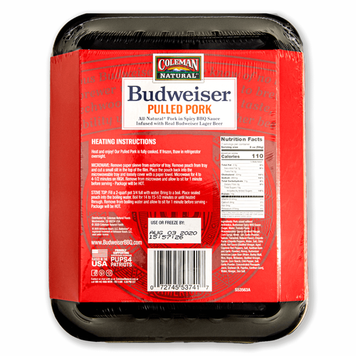 Coleman Natural Budweiser® BBQ Spicy Pulled Pork