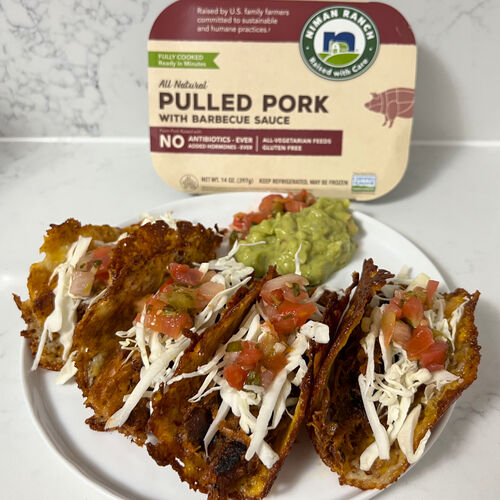 Pulled Pork Tacos With Cheese Tortillas