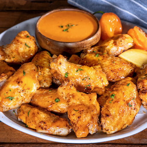 Roasted Peach-Habanero Chicken Wings