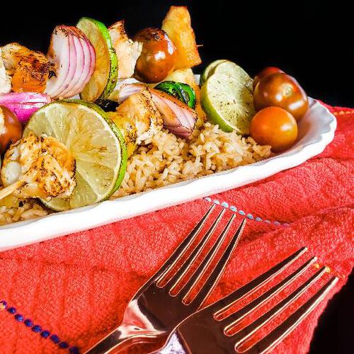 Caribbean Jerk Kebabs