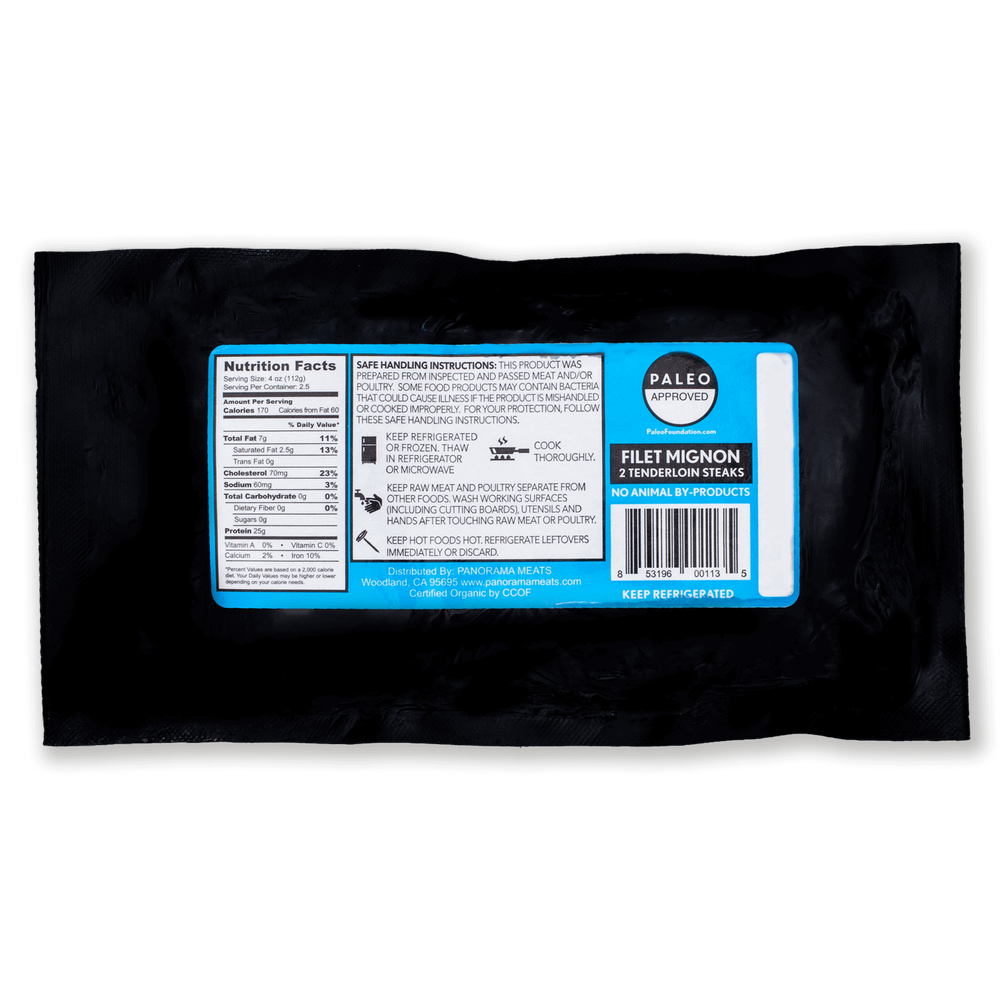 Panorama Organic Grass-Fed Filet Mignon Steaks image number 4