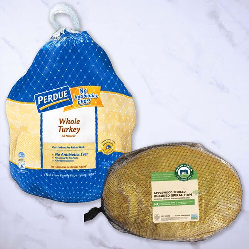 Holiday on the Farm Spiral Ham and Whole Turkey Bundle