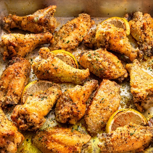 Lemon Pepper Roasted Chicken Wings