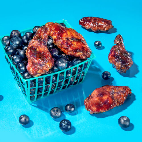 Blueberry Balsamic BBQ Chicken Wings