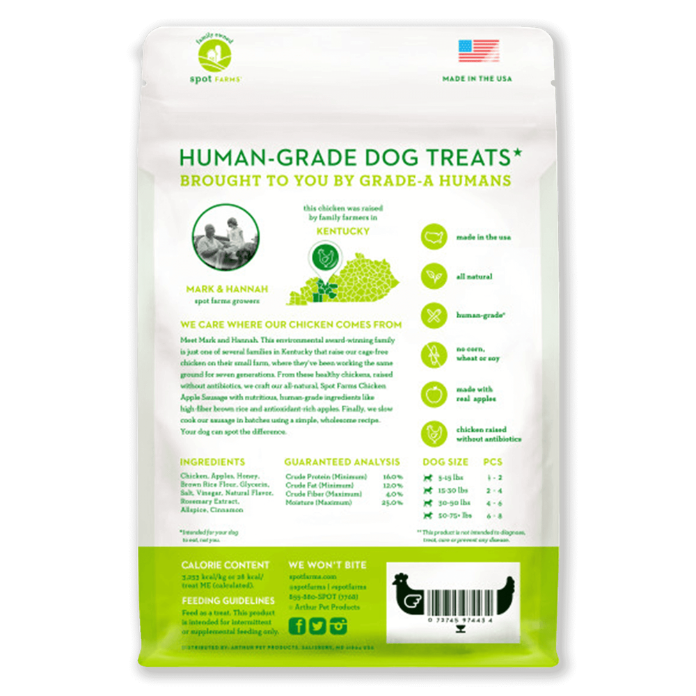 Spot Farms Chicken Apple Sausage Dog Treats image number 1