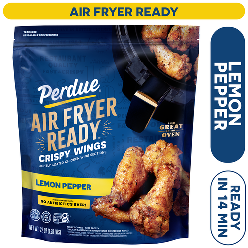 PERDUE&reg; AIR FRYER READY&trade; LEMON-PEPPER CRISPY WINGS
